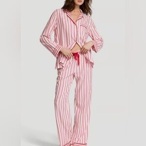 Victoria Secret Red Candy Cane Stripe Pajama Set